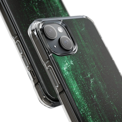 Emerald Void · Clear Impact Magnetic Phone Case for iPhone ·  Green