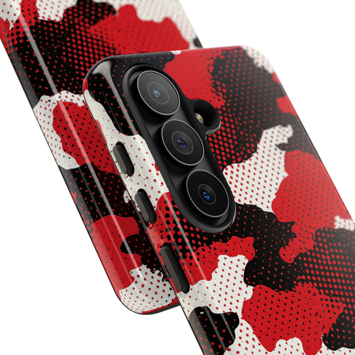 Crimson Halftone Camo · Tough Phone Case for Samsung · Red