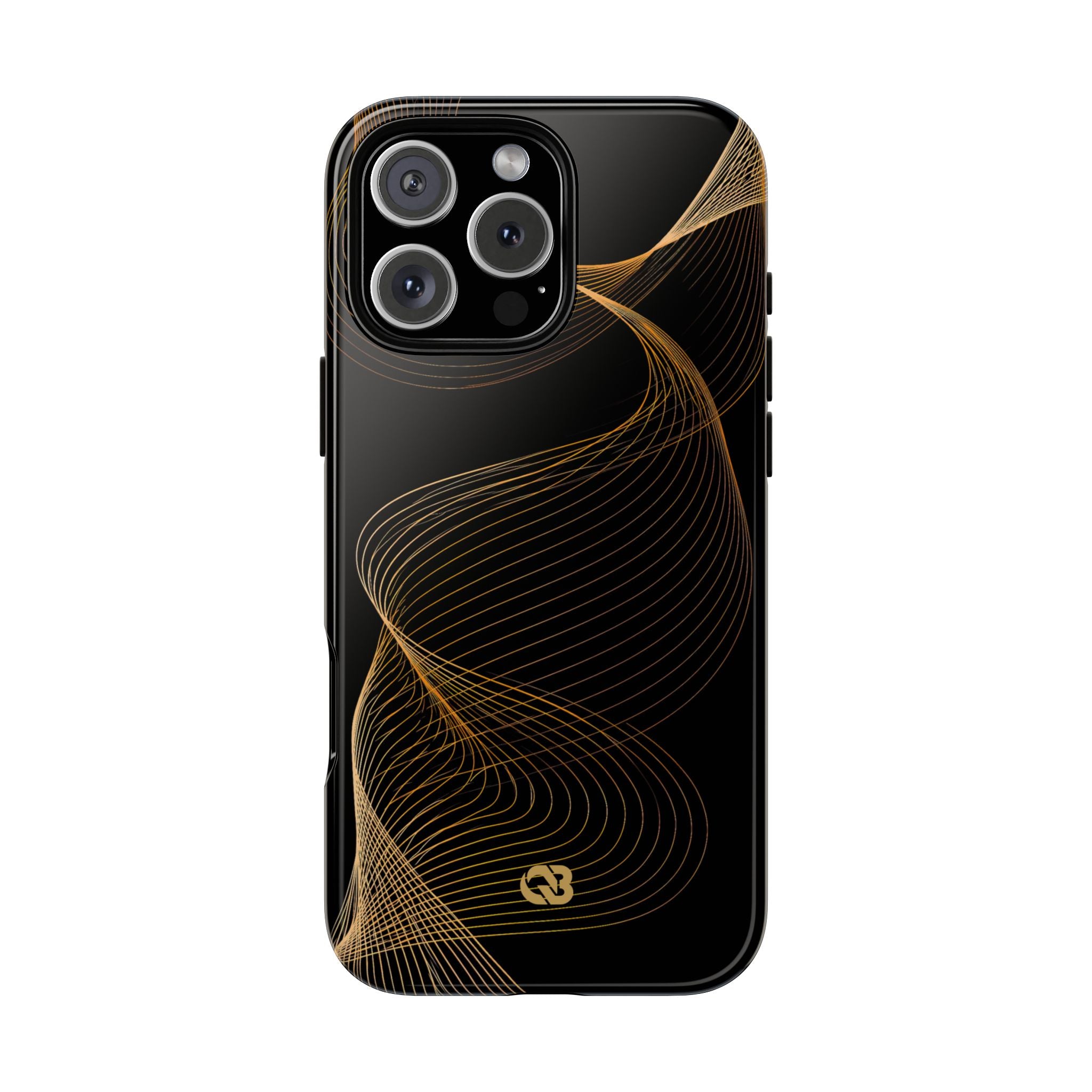 Gold Tough Phone Case for iPhone - Burnished Bronze Helix