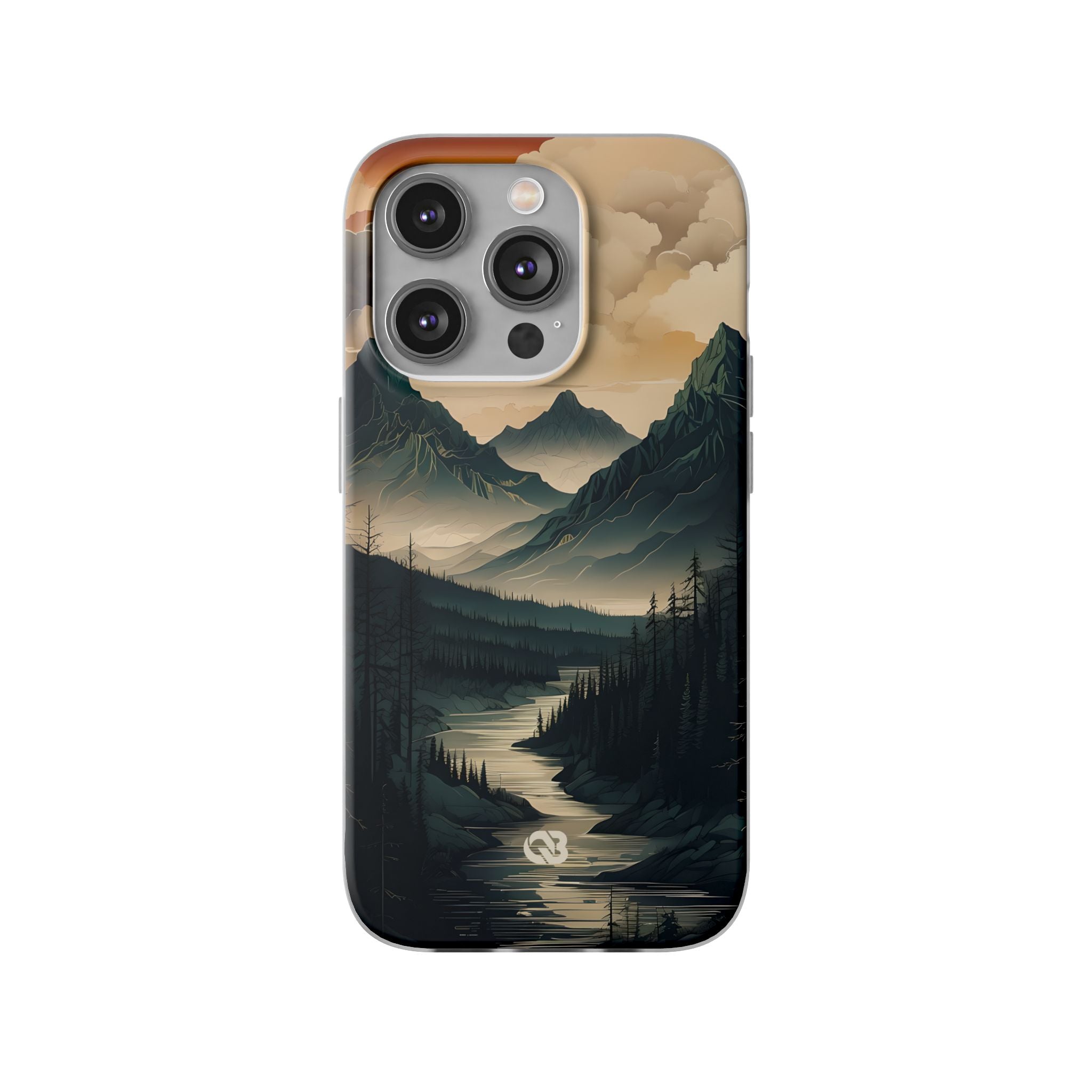 Summit River Dusk · Soft Phone Case for iPhone