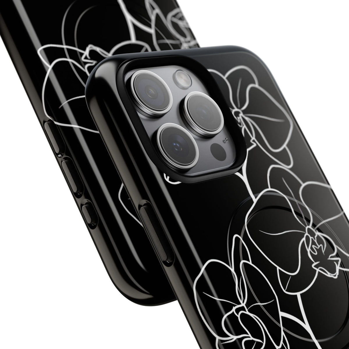 Midnight Orchid · Tough 2.0 Magnetic Phone Case for iPhone · Black