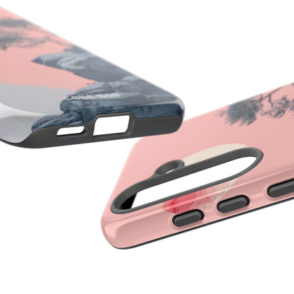 Crimson Moon Tree Samsung S25 - Kova suojakotelo