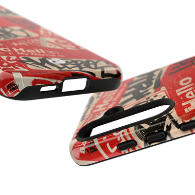 Slap Tag Collage · Tough Phone Case for Samsung · Red