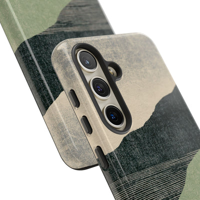 Green Tough Phone Case for Samsung - Moss Ridge Grain