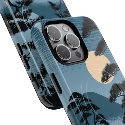 Blue Tough 2.0 Magsafe Phone Case for iPhone - Midnight Kyoto Pine