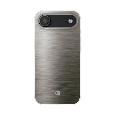 Grey Lite Phone Case for iPhone - Brushed Industrial Steel