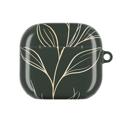 Minimal Botanical Stem · Hard Case for AirPods & AirPods Pro · Green