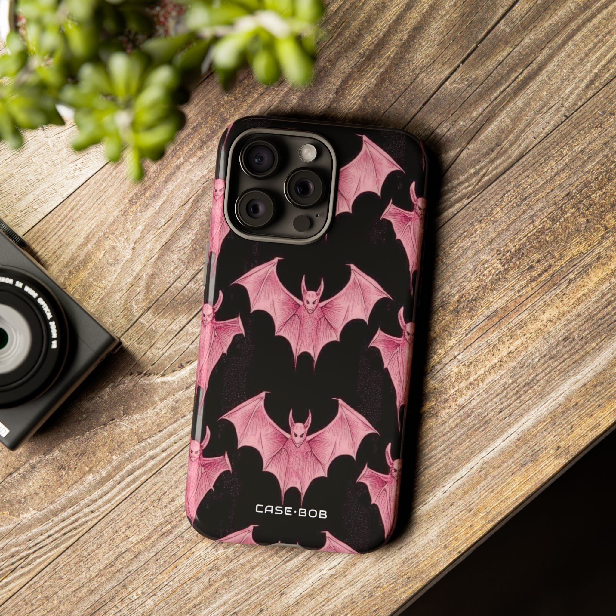 Pink Batwave iPhone 15 Pro Max Case - Tough