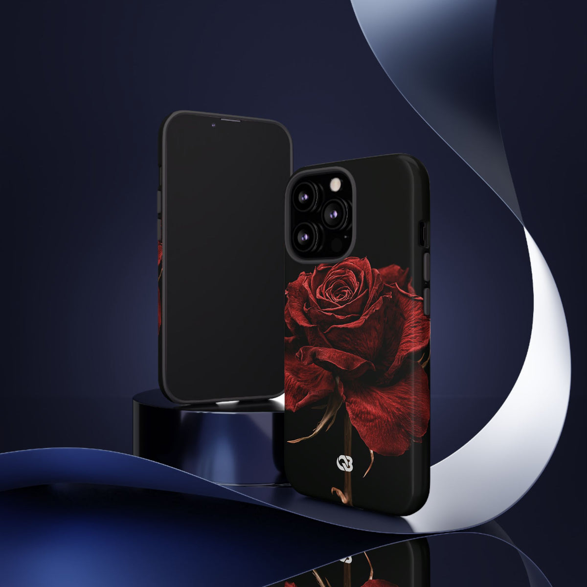 Crimson Noir Rose · Tough Phone Case for iPhone · Black