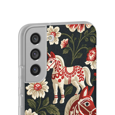 Nordic Dala Meadow · Lite Phone Case for Samsung · Red