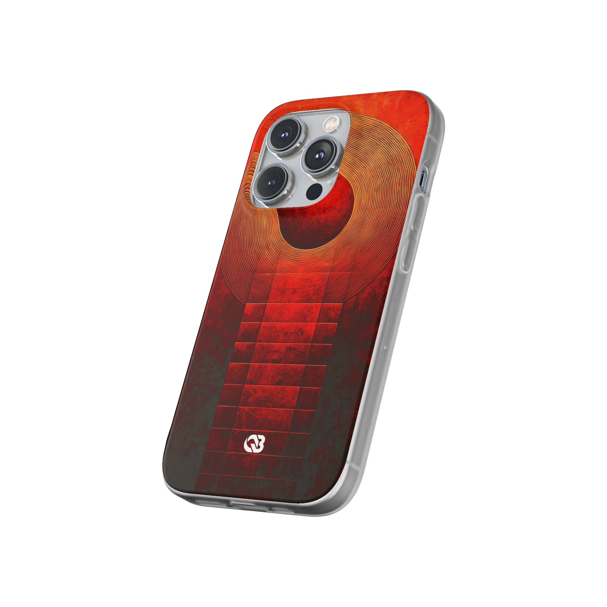 Crimson Solar Halo · Soft Custodia per iPhone