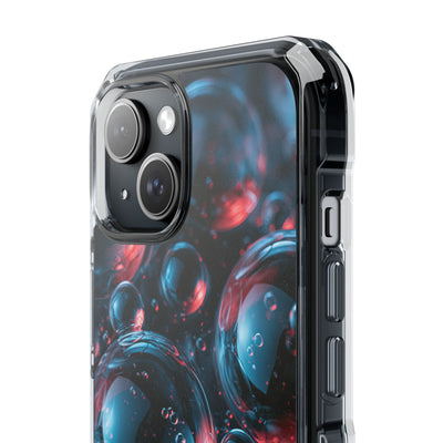 Aqua Gel Spheres · Clear Impact Magnetic Phone Case for iPhone · Blue