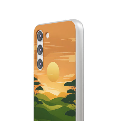 Verdant Horizon Sun · Soft Phone Case for Samsung