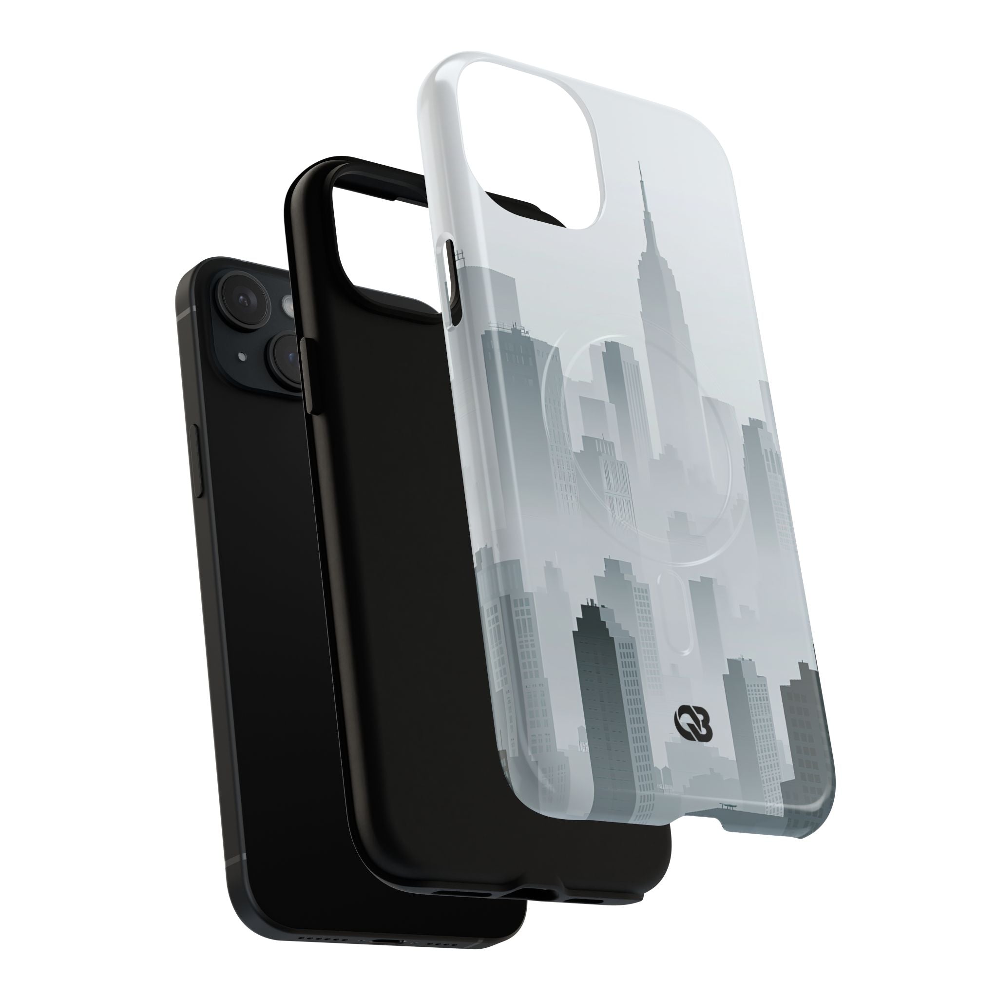 Grey Tough 2.0 Magsafe Phone Case for iPhone - Steel Mist Skyline