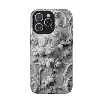 Rococo Marble Rose · Tough 2.0 Magnetic Phone Case for iPhone · White