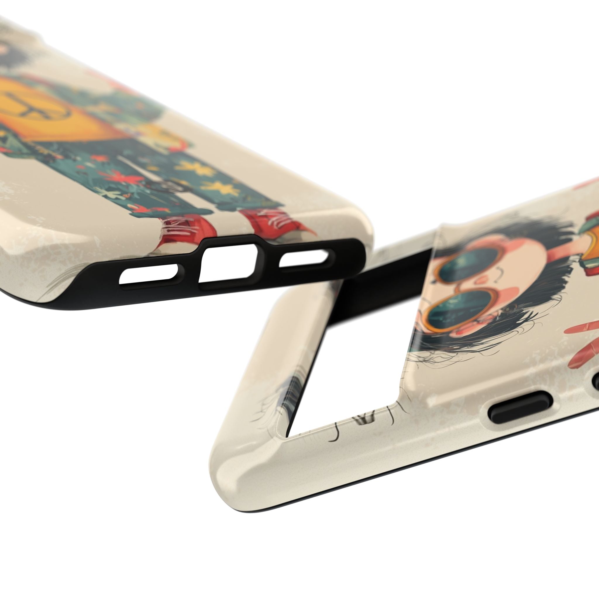 Retro Peace Girl · Coque de téléphone Tough pour Google Pixel