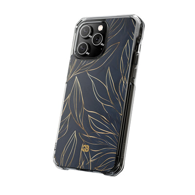 Gilded Navy Foliage · Impact Coque de téléphone pour iPhone · Magsafe
