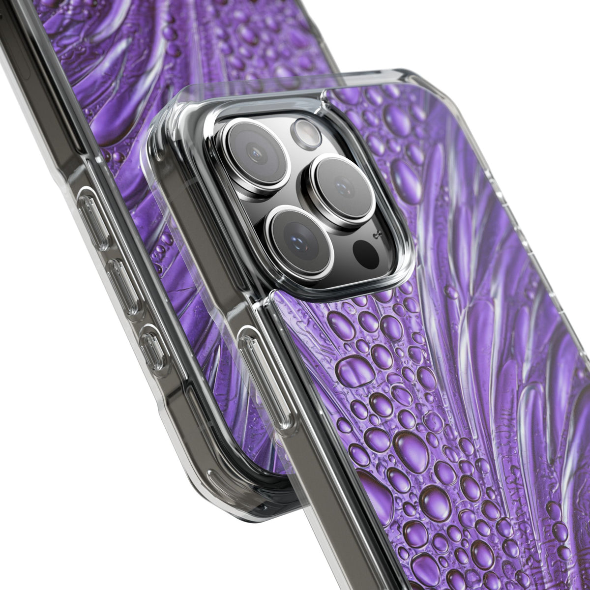 Violet Liquid Gel · Clear Impact Magnetic Phone Case for iPhone · Purple