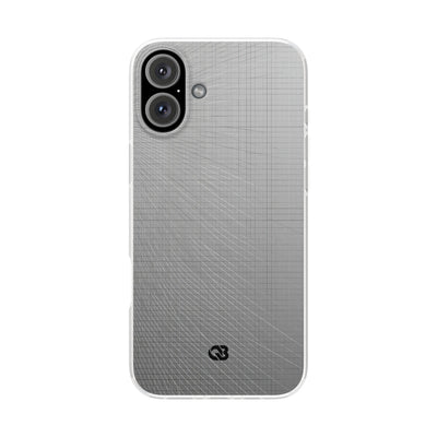 Grey Lite Phone Case for iPhone - Chrome Mesh Warp