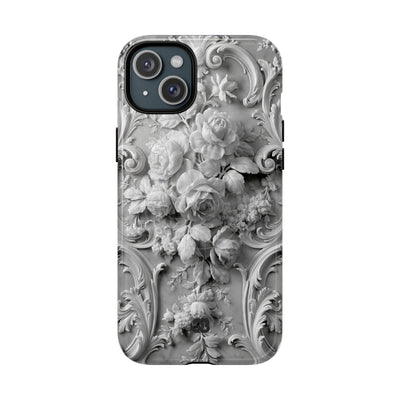 Rococo Marble Rose · Tough 2.0 Magnetic Phone Case for iPhone · White