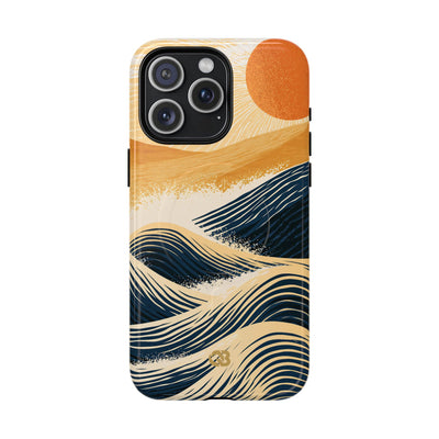 Blue Tough 2.0 Magsafe Phone Case for iPhone - Kyoto Cresting Tide