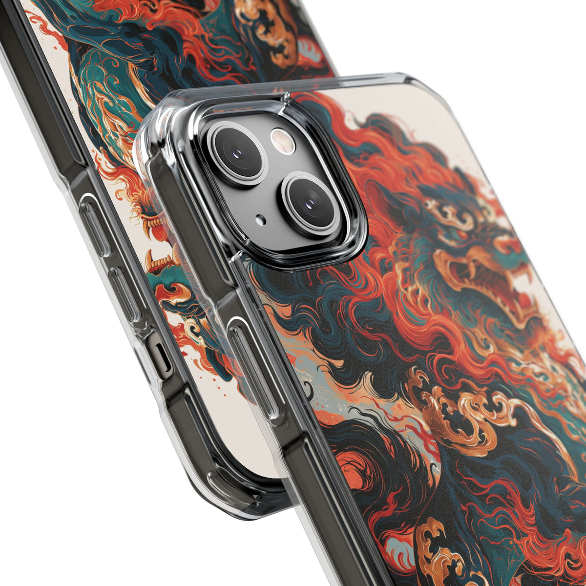 Imperial Shishi · Clear Impact Magnetic Phone Case for iPhone · Teal