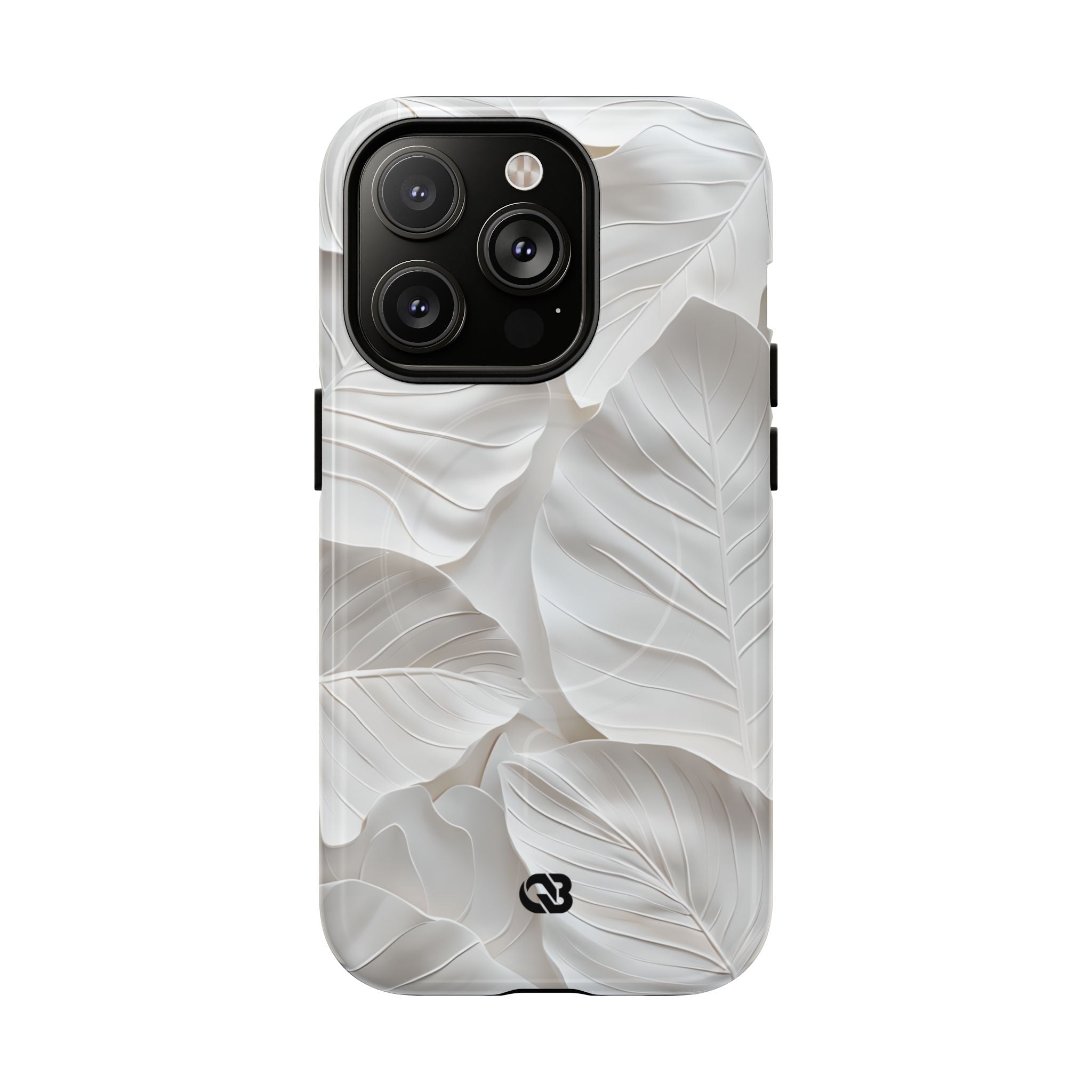 Sculpted Ivory Leaves · Tough+ Hoesje voor iPhone · Magsafe