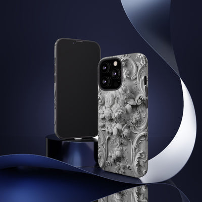 Rococo Marble Rose · Tough Phone Case for iPhone · White