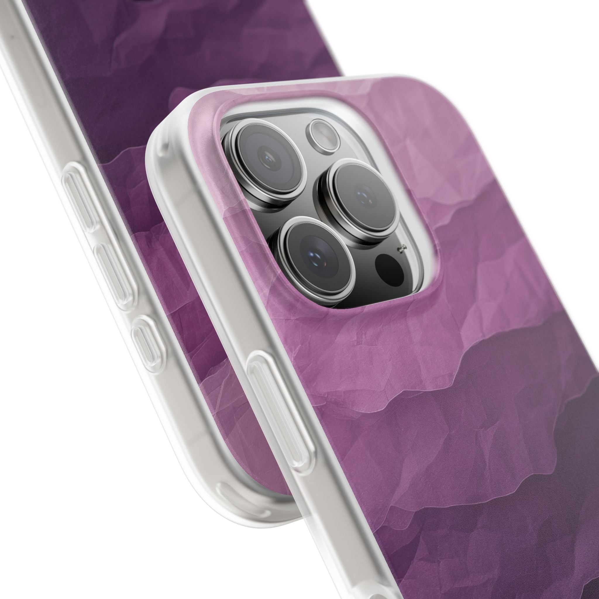 Purple Wave Layers iPhone 16 Pro Case - Soft