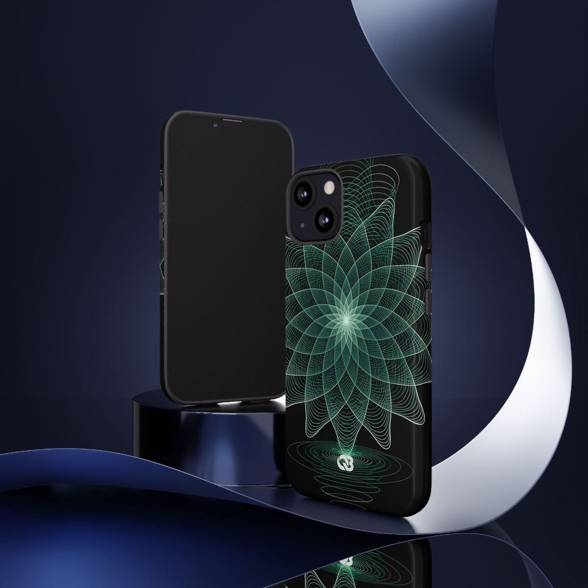 Verdant Harmonic Bloom · Tough Phone Case for iPhone · Black