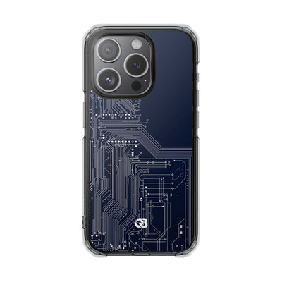 Blue Impact MagSafe Phone Case for iPhone - Cobalt Data Stream