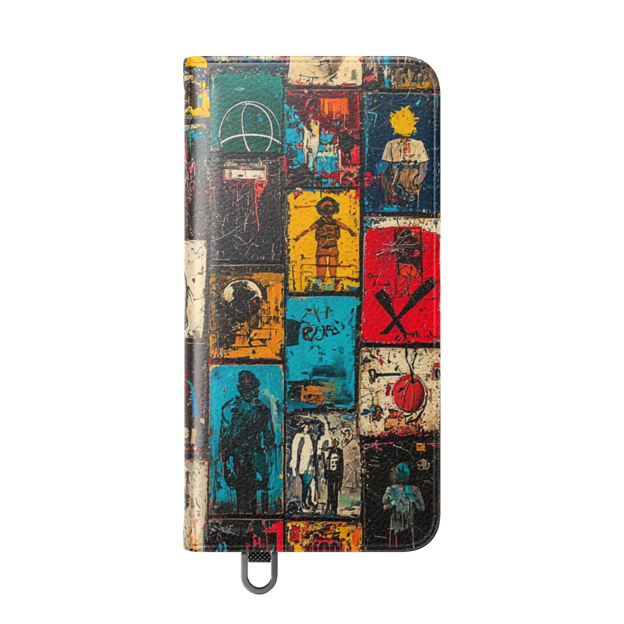 Portrait Grid Crimson - Samsung S25 Case - Wallet