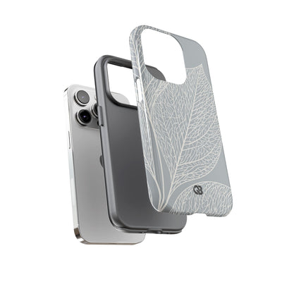 Grey Tough Phone Case for iPhone - Frosted Ash Veins