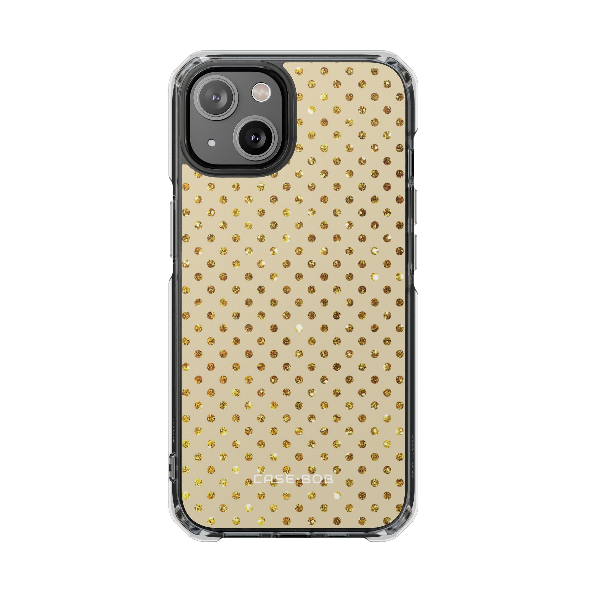 Gold Sparkle Grid iPhone 14 Case - Impact