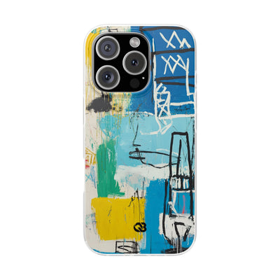 Azure Urban Scribble · Soft Phone Case for iPhone
