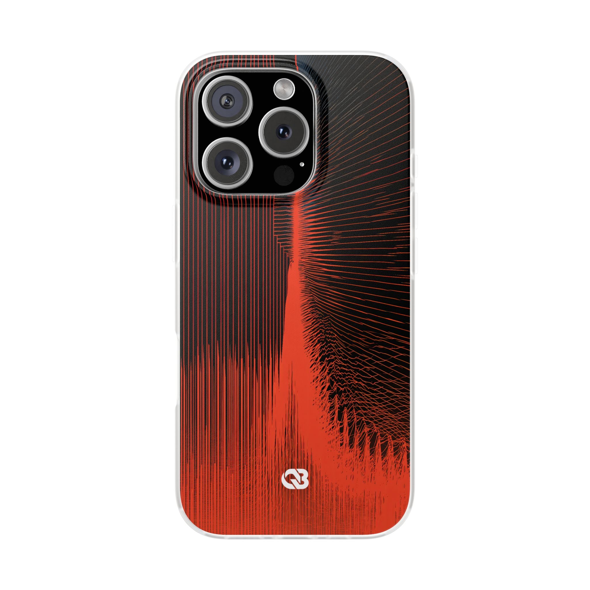 Red Lite Phone Case for iPhone - Crimson Frequency Pulse