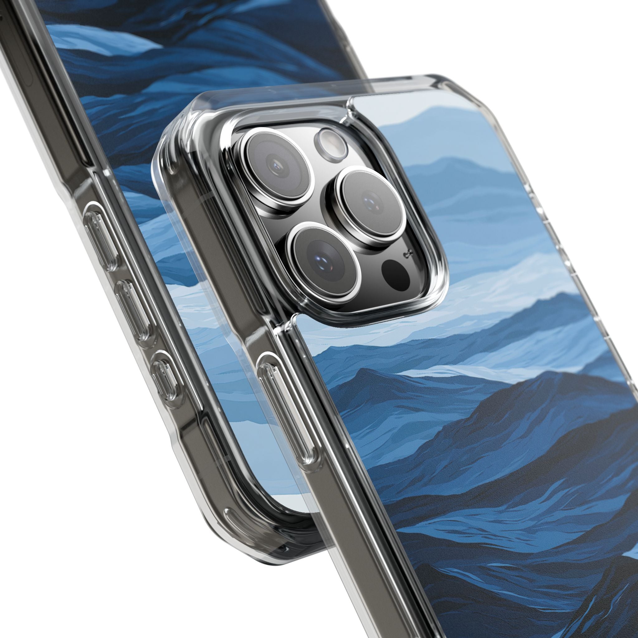 Blue Impact MagSafe Phone Case for iPhone - Cobalt Ridge Tides