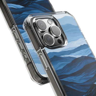 Blue Impact MagSafe Phone Case for iPhone - Cobalt Ridge Tides