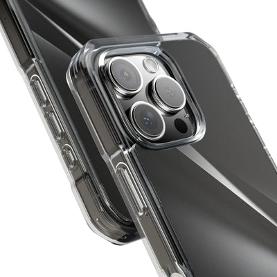 Obsidian Ridge · Clear Impact Magnetic Phone Case for iPhone ·  Black