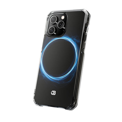 Luminous Corona · Clear Impact Magnetic Phone Case for iPhone · Blue
