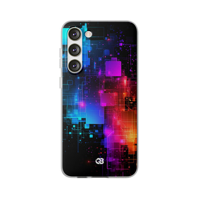 Spectral Circuit Grid · Lite Phone Case for Samsung · Black