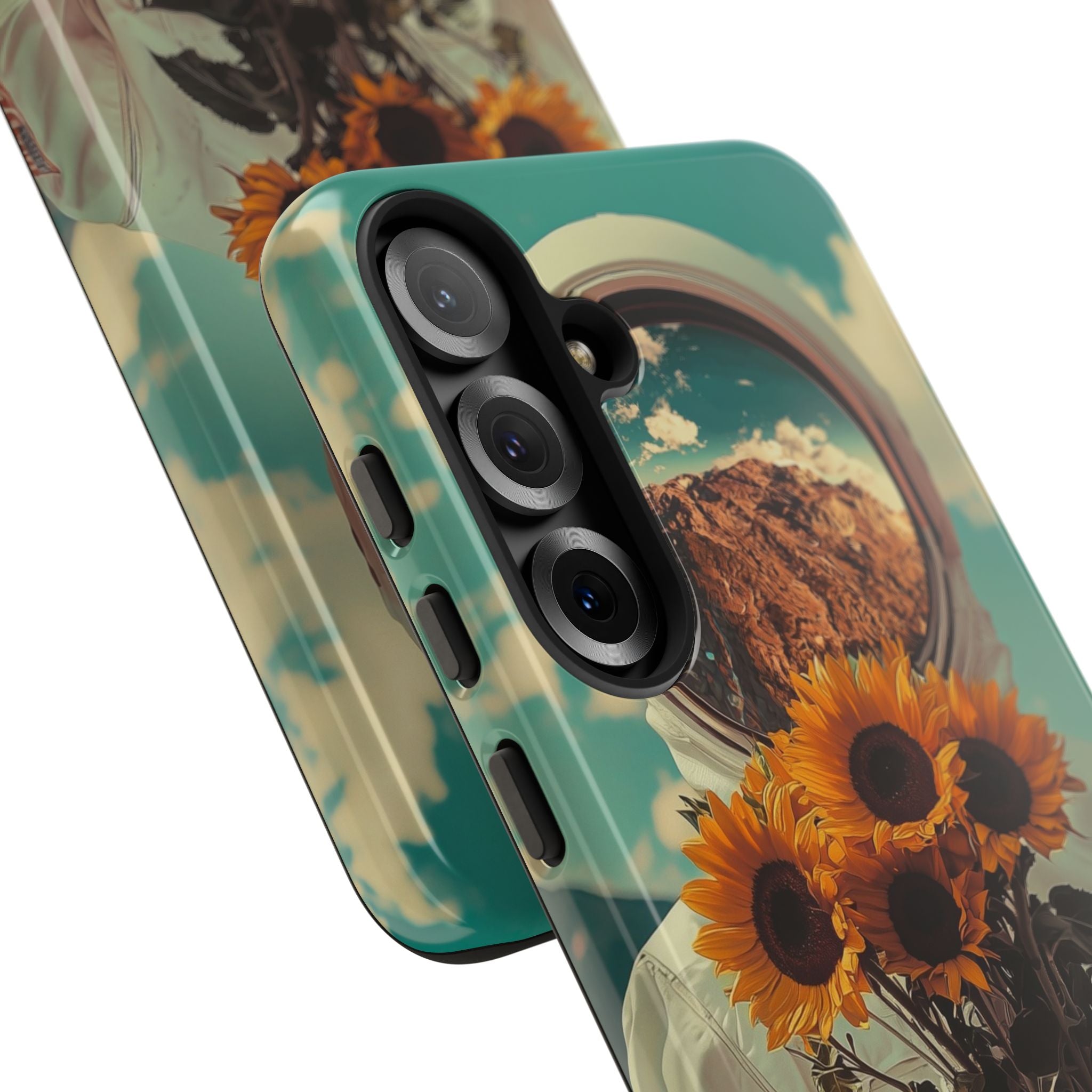 Sunflower Astronaut Samsung S25 Plus Case - Tough