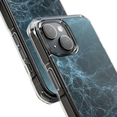 Teal Impact MagSafe Phone Case for iPhone - Arctic Neural Mesh