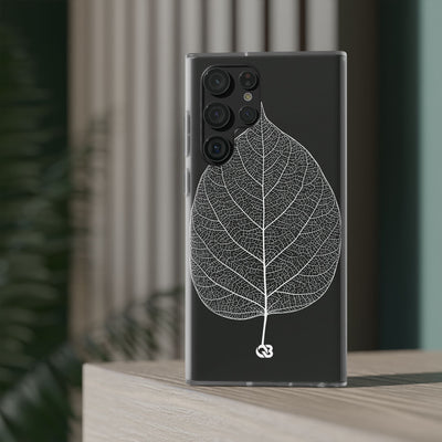 Black Lite Phone Case for Samsung - Bleached Leaf Lattice
