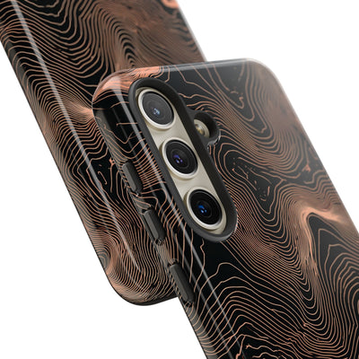Mesa Elevation Contour · Tough Phone Case for Samsung · Black