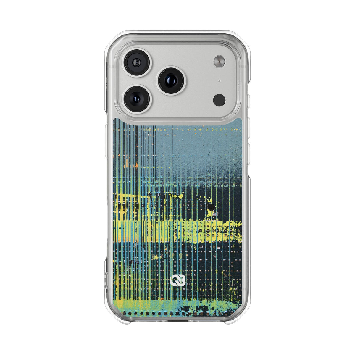 Acid Raster Circuit · Clear Impact Magnetic Phone Case for iPhone · Teal