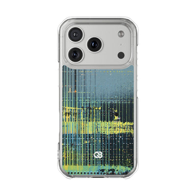 Acid Raster Circuit · Clear Impact Magnetic Phone Case for iPhone · Teal
