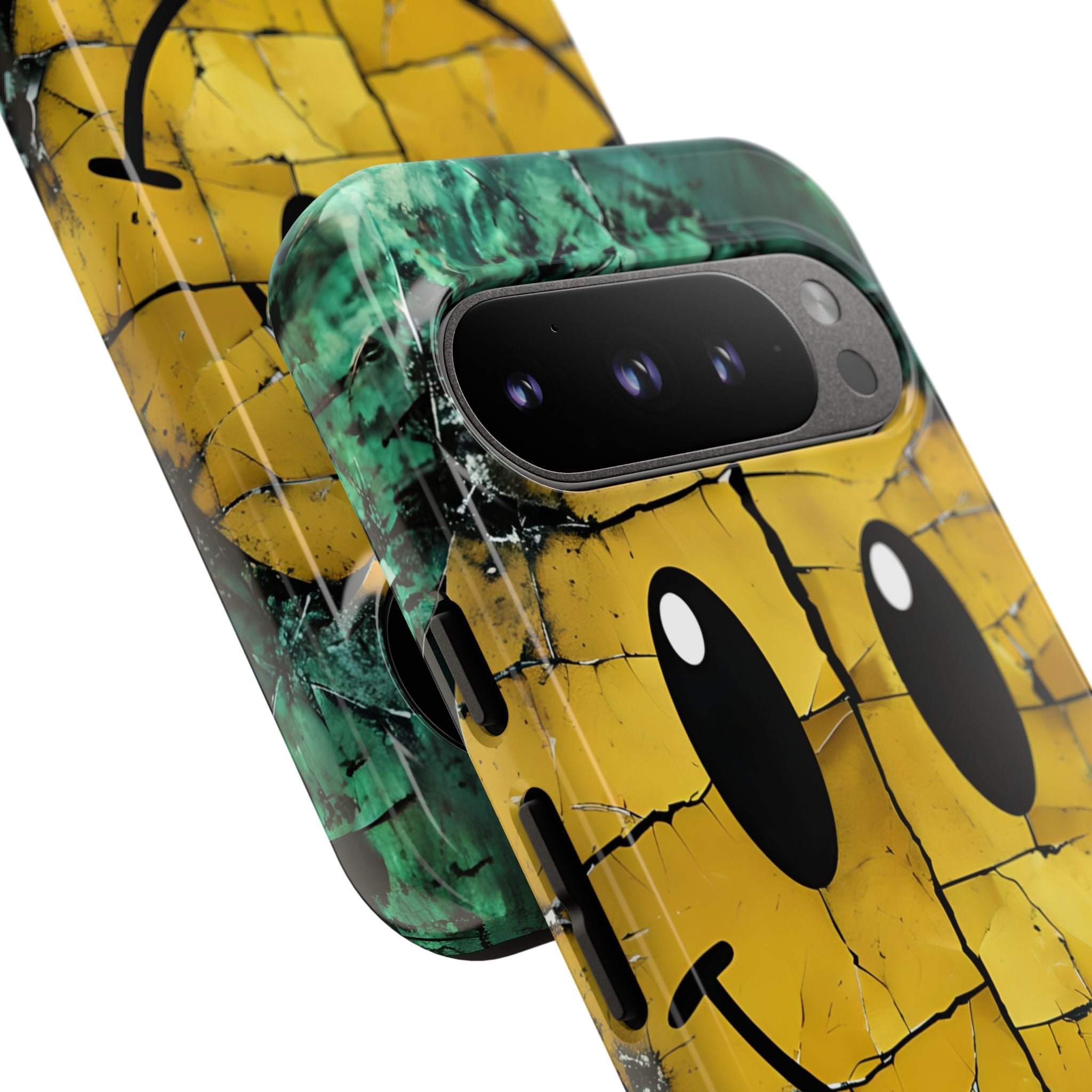 Fractured Yellow Grin · Tough Phone Case for Google Pixel