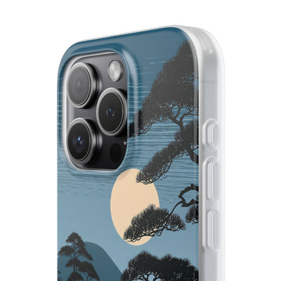 Blue Lite Phone Case for iPhone - Midnight Kyoto Pine