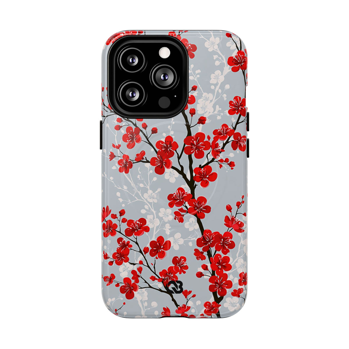 Scarlet Plum Blossom · Tough 2.0 Magnetic Phone Case for iPhone · Red